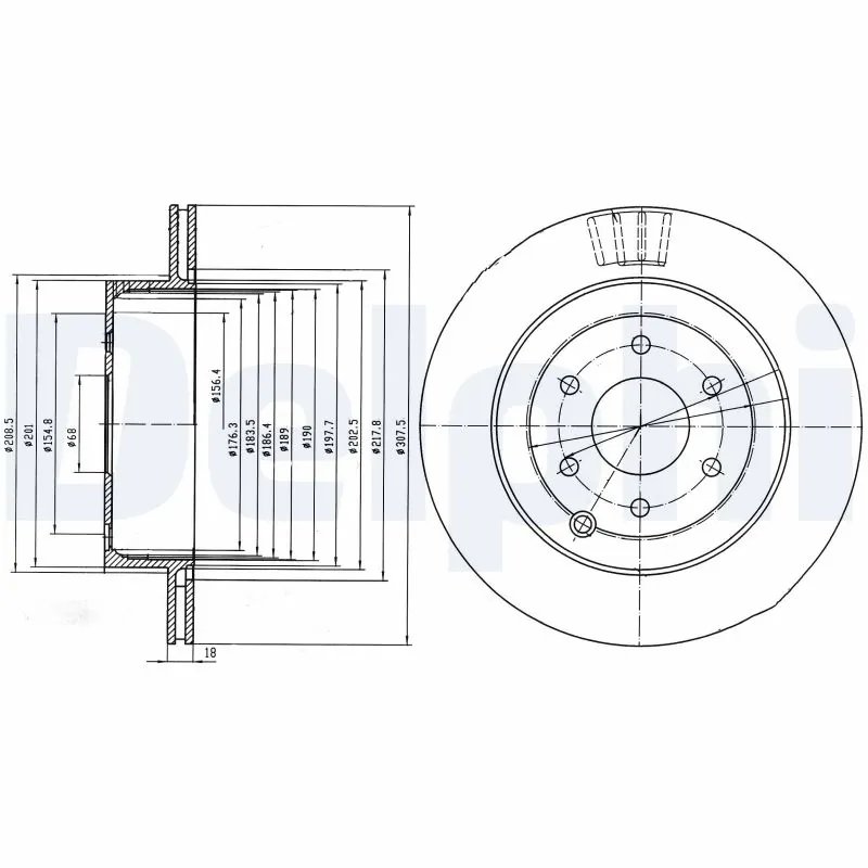 DISC FRANA DELPHI BG4174 - Compatibil cu NISSAN