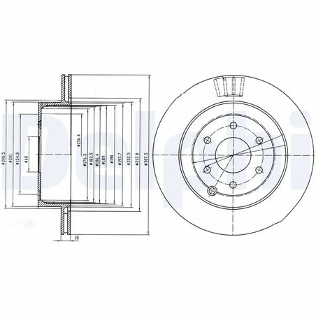 DISC FRANA DELPHI BG4174 - Compatibil cu NISSAN