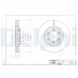 DISC FRANA DELPHI BG4175 - Compatibil cu ISUZU