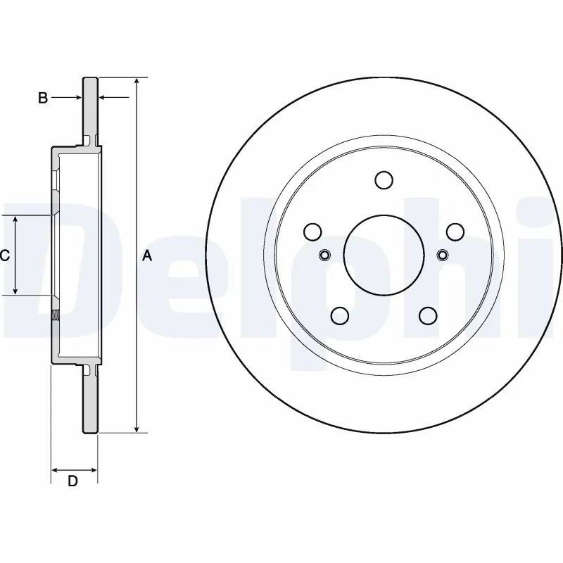 DISC FRANA DELPHI BG4183C - Compatibil cu TOYOTA