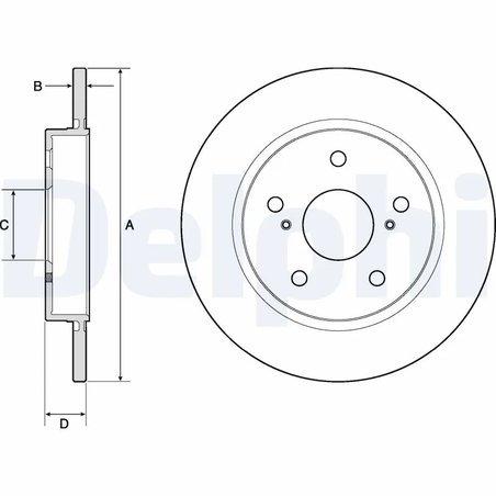 DISC FRANA DELPHI BG4183C - Compatibil cu TOYOTA
