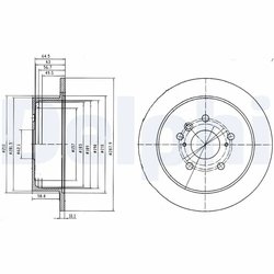 DISC FRANA DELPHI BG4180 - Compatibil cu LEXUS, TOYOTA