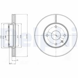 DISC FRANA DELPHI BG4193 - Compatibil cu CHEVROLET