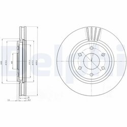 DISC FRANA DELPHI BG4205 - Compatibil cu NISSAN
