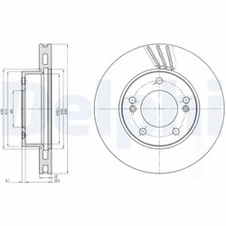DISC FRANA DELPHI BG4207 - Compatibil cu SSANGYONG