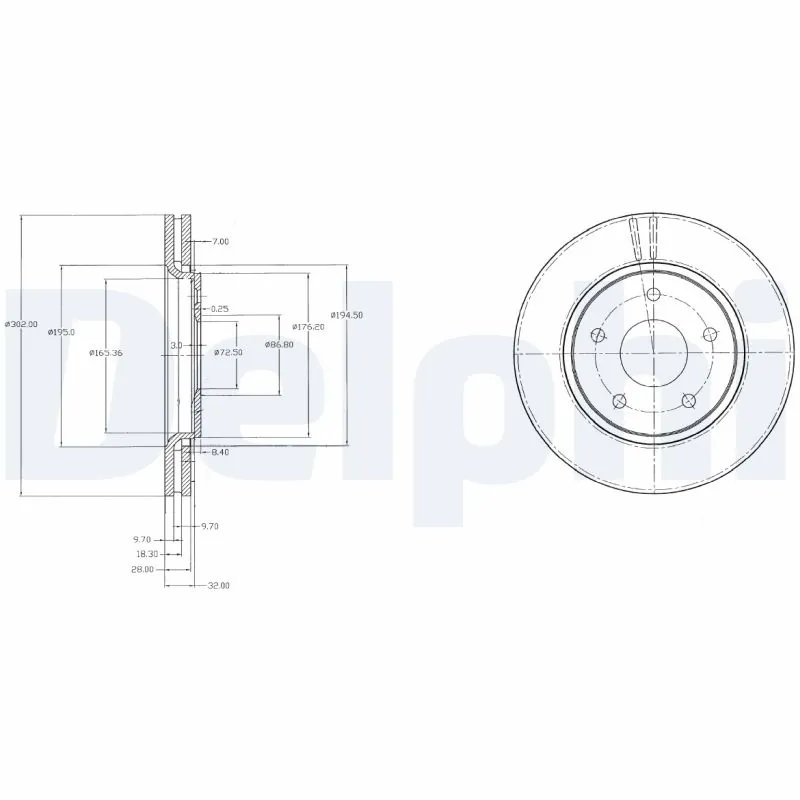 Disc frana Delphi BG4212