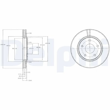 Disc frana Delphi BG4212