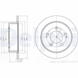 DISC FRANA DELPHI BG4220 - Compatibil cu SSANGYONG