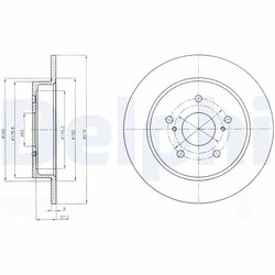 DISC FRANA DELPHI BG4222 - Compatibil cu FIAT, MITSUBISHI, SUZUKI