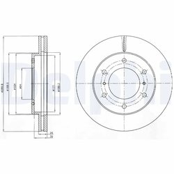 DISC FRANA DELPHI BG4229 - Compatibil cu MITSUBISHI