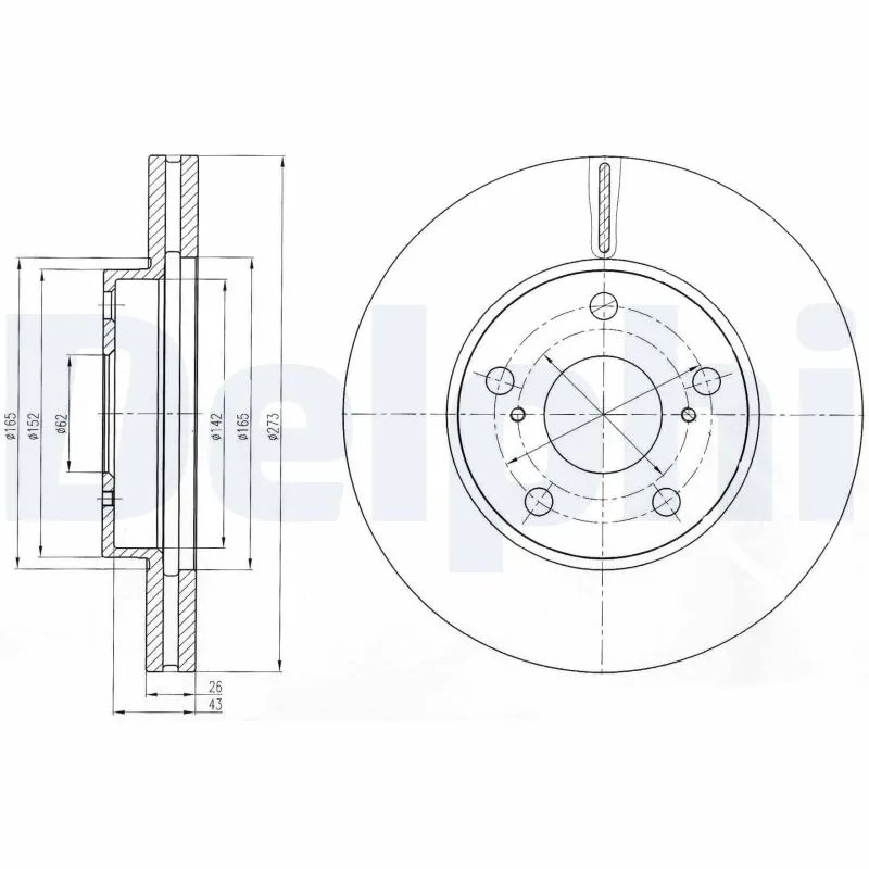 DISC FRANA DELPHI BG4234C - Compatibil cu TOYOTA