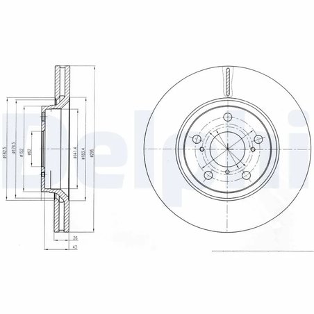 Disc frana Delphi BG4236C