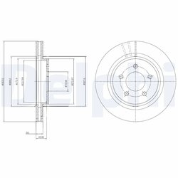 DISC FRANA DELPHI BG4240C - Compatibil cu VOLVO, VOLVO ASIA