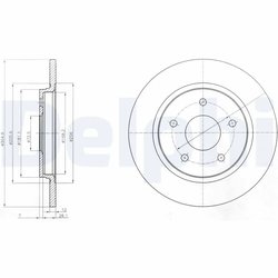 DISC FRANA DELPHI BG4247 - Compatibil cu CHRYSLER, DODGE, FIAT