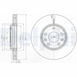 DISC FRANA DELPHI BG4264 - Compatibil cu RENAULT