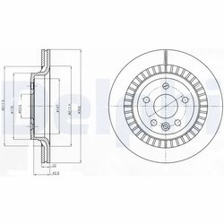 DISC FRANA DELPHI BG4270 - Compatibil cu VOLVO