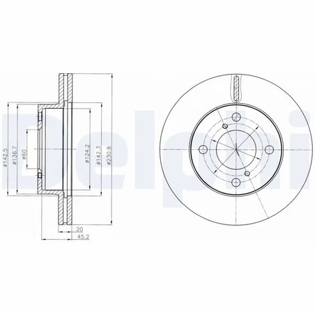 Disc frana Delphi BG4271C