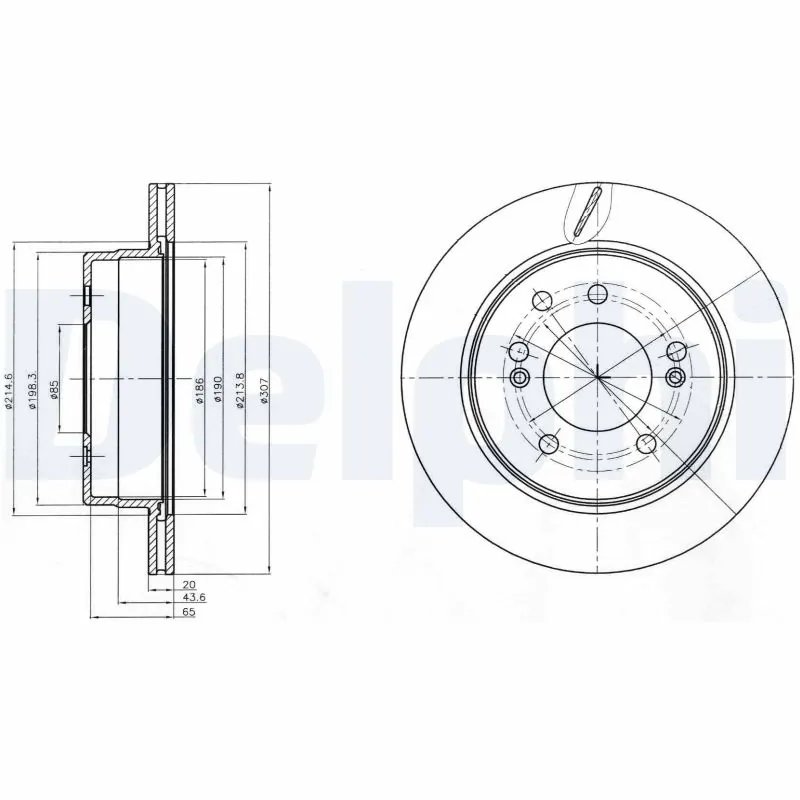 DISC FRANA DELPHI BG4273 - Compatibil cu SSANGYONG