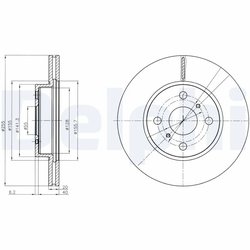 DISC FRANA DELPHI BG4274 - Compatibil cu TOYOTA