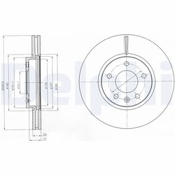 DISC FRANA DELPHI BG4278C - Compatibil cu CHEVROLET, OPEL, VAUXHALL