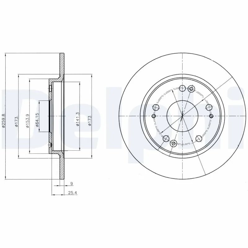 DISC FRANA DELPHI BG4280 - Compatibil cu HONDA