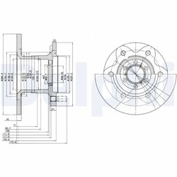 DISC FRANA DELPHI BG429 - Compatibil cu IVECO
