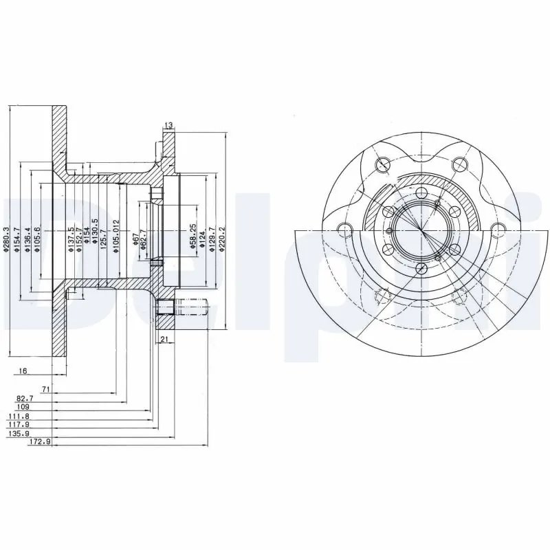 Disc frana Delphi BG429