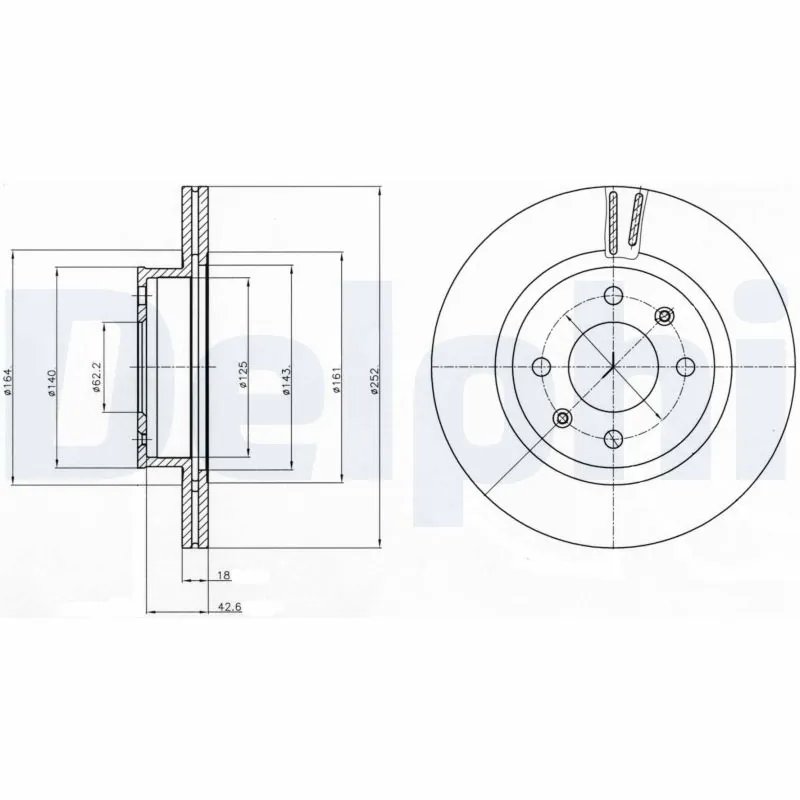 DISC FRANA DELPHI BG4295 - Compatibil cu HYUNDAI, KIA