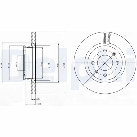 DISC FRANA DELPHI BG4295 - Compatibil cu HYUNDAI, KIA