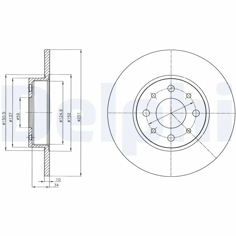 Disc frana Delphi BG4312