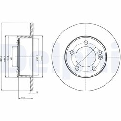 DISC FRANA DELPHI BG4321 - Compatibil cu NISSAN, OPEL, RENAULT, VAUXHALL