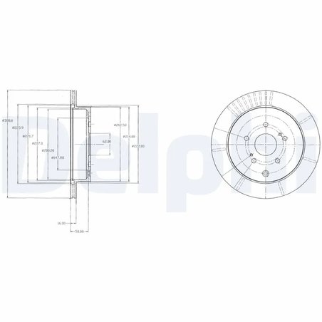 DISC FRANA DELPHI BG4329 - Compatibil cu SUZUKI