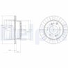 DISC FRANA DELPHI BG4331 - Compatibil cu KIA, MITSUBISHI