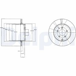 DISC FRANA DELPHI BG4341 - Compatibil cu MAZDA
