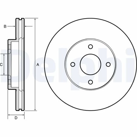 Disc frana Delphi BG4454