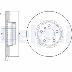 DISC FRANA DELPHI BG4458C - Compatibil cu BMW