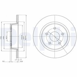 DISC FRANA DELPHI BG4533C - Compatibil cu FORD
