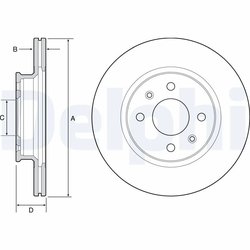 DISC FRANA DELPHI BG4535 - Compatibil cu HYUNDAI
