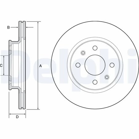 DISC FRANA DELPHI BG4535 - Compatibil cu HYUNDAI