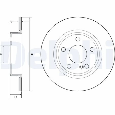 DISC FRANA DELPHI BG4555C - Compatibil cu MERCEDES-BENZ