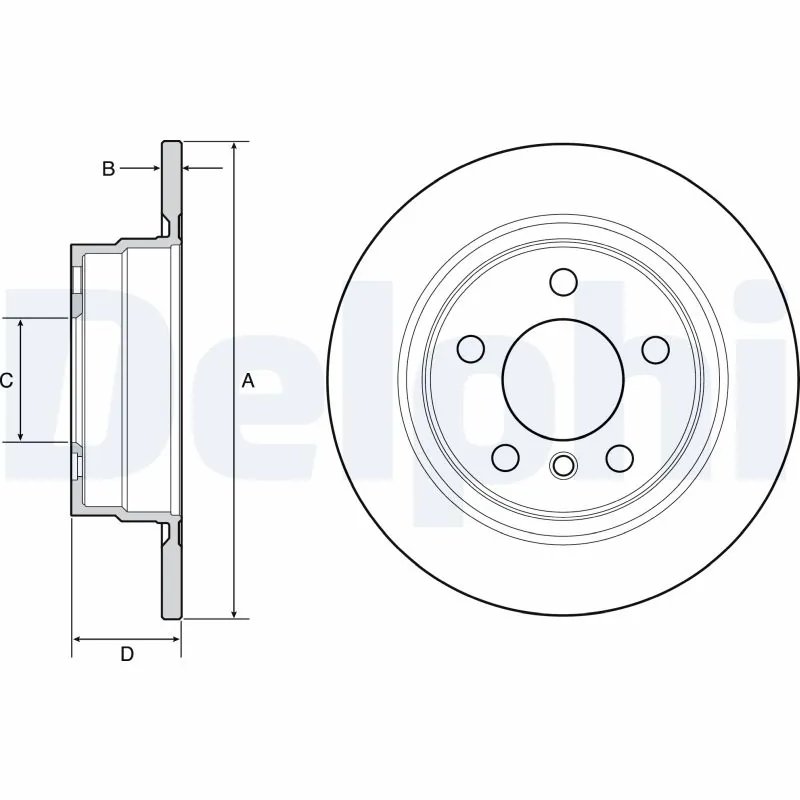 DISC FRANA DELPHI BG4649C - Compatibil cu BMW