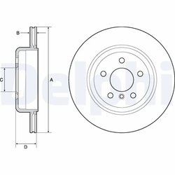 DISC FRANA DELPHI BG4664C - Compatibil cu BMW