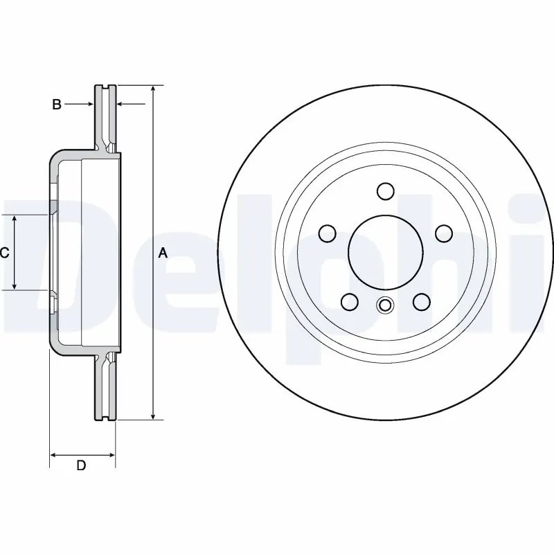 DISC FRANA DELPHI BG4664C - Compatibil cu BMW
