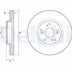 DISC FRANA DELPHI BG4698C - Compatibil cu HONDA