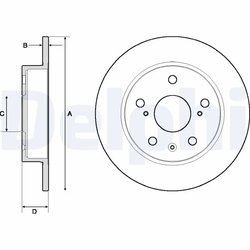 DISC FRANA DELPHI BG4709C - Compatibil cu SUZUKI