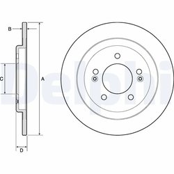 DISC FRANA DELPHI BG4749C - Compatibil cu HYUNDAI, KIA