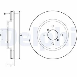 DISC FRANA DELPHI BG4750C - Compatibil cu SUZUKI