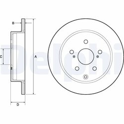 DISC FRANA DELPHI BG4757C - Compatibil cu TOYOTA