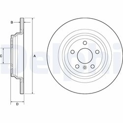 DISC FRANA DELPHI BG4754C - Compatibil cu MERCEDES-BENZ