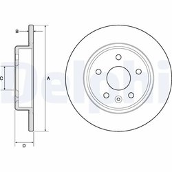 DISC FRANA DELPHI BG4761C - Compatibil cu OPEL, VAUXHALL